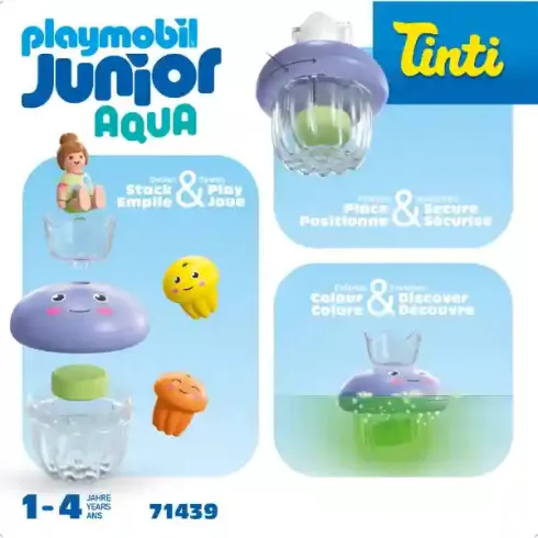 Playmobil 71439 Junior Aqua Tinti - Színes medúza család fürdőjáték