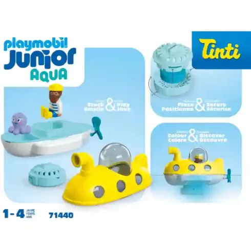 Playmobil 71440 Junior Aqua Tinti - Színes tengeralattjáró fürdőjáték