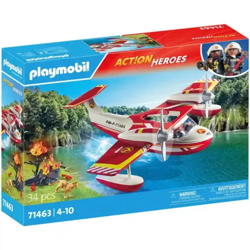 Playmobil 71463 Tűzoltórepülő oltófunkcióval