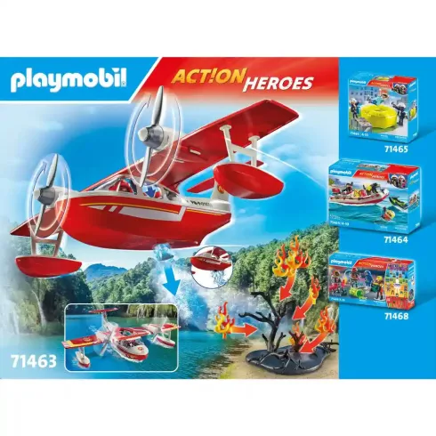 Playmobil 71463 Tűzoltórepülő oltófunkcióval