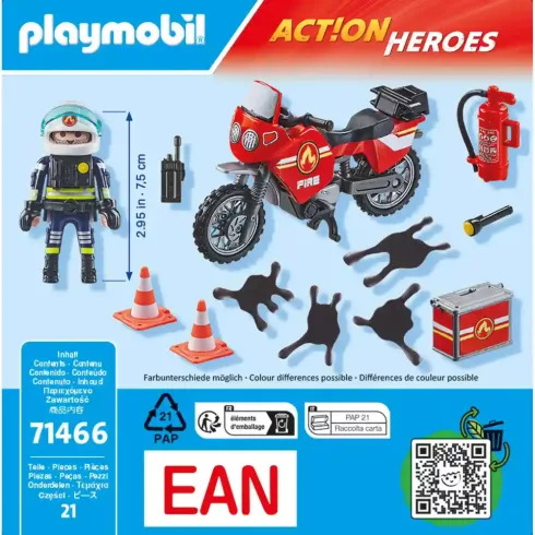 Playmobil 71466 Motoros tűzoltó bevetésen