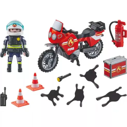 Playmobil 71466 Motoros tűzoltó bevetésen