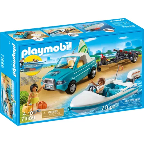 Playmobil 71589 Szörfös kocsi motorcsónakkal