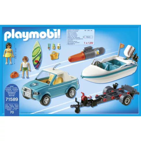 Playmobil 71589 Szörfös kocsi motorcsónakkal