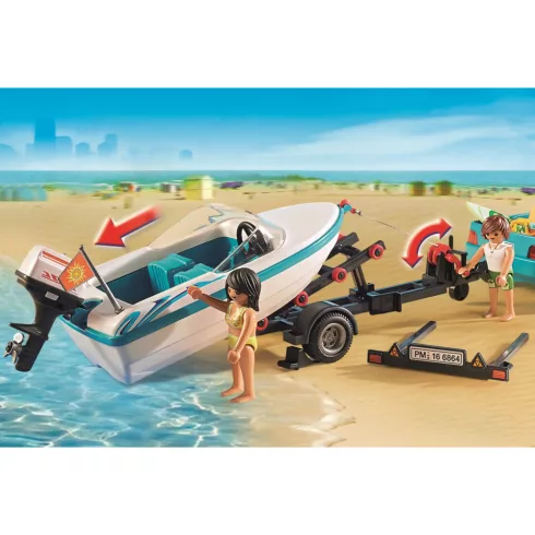 Playmobil 71589 Szörfös kocsi motorcsónakkal