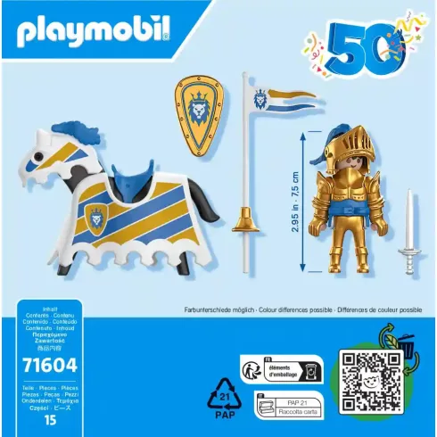 Playmobil 71604 Jubileumi retro oroszlánlovag lóháton