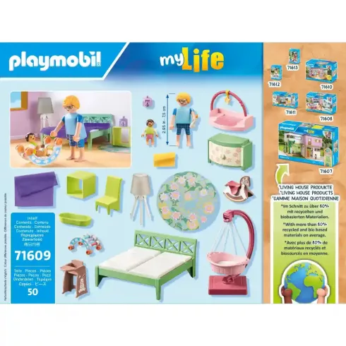 Playmobil 71609 Hálószoba babasarokkal, babaház szoba