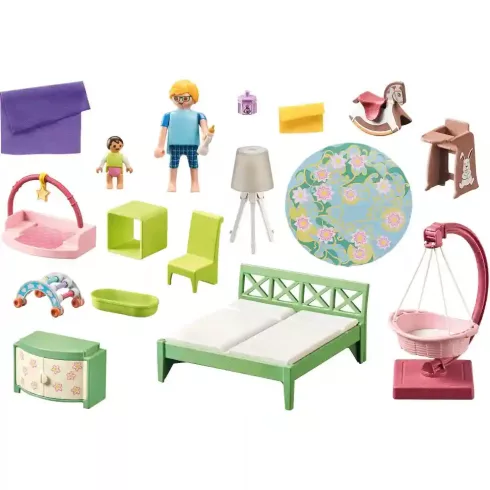 Playmobil 71609 Hálószoba babasarokkal, babaház szoba