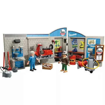   Playmobil 71620 '60-as évekbeli Vespa szervíz piros robogóval 