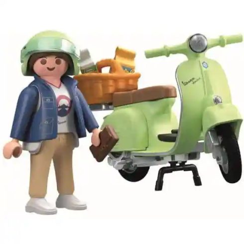 Playmobil 71621 1969 Vespa 150 Sprint Veloce robogó, halványzöld