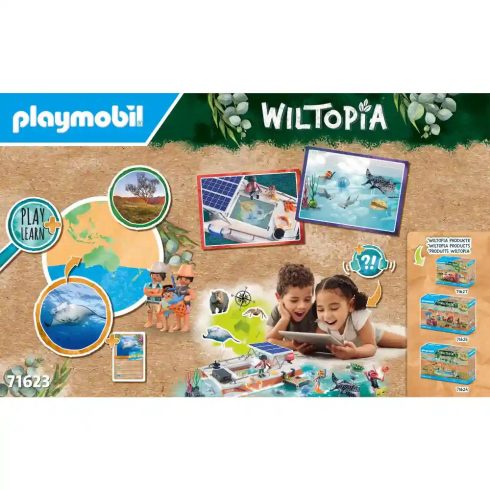 Playmobil 71623 Wiltopia - Korallzátony platform, hajó tengeri állatokkal