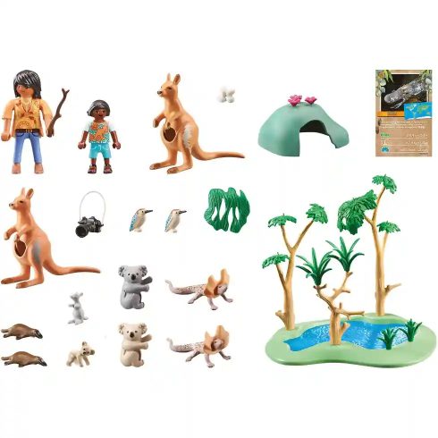 Playmobil 71624 Wiltopia - Ausztrália állatvilága, kenguru, koala, galléros gyík, kacsacsőrű emlős