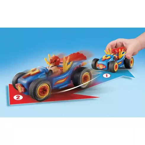Playmobil 71632 Hátrahúzós versenyautó pankrátor figurával