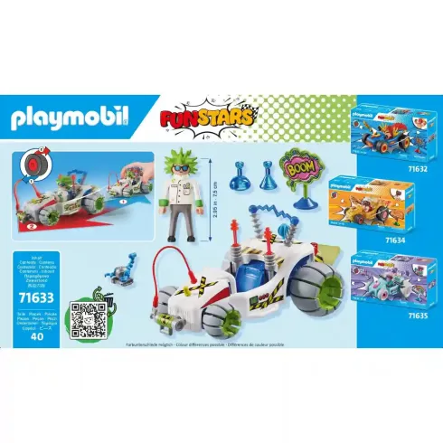 Playmobil 71633 Hátrahúzós versenyautó professzor figurával