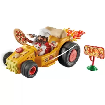   Playmobil 71634 Hátrahúzós versenyautó pizzafutár figurával