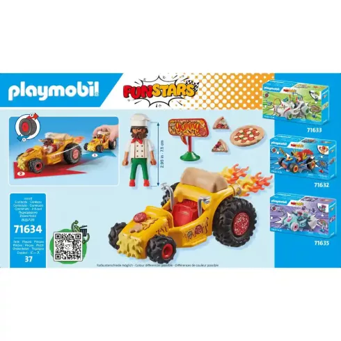 Playmobil 71634 Hátrahúzós versenyautó pizzafutár figurával
