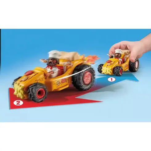Playmobil 71634 Hátrahúzós versenyautó pizzafutár figurával