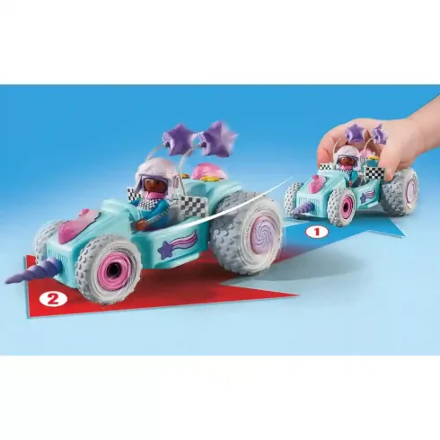 Playmobil 71635 Hátrahúzós unikornis autó figurával