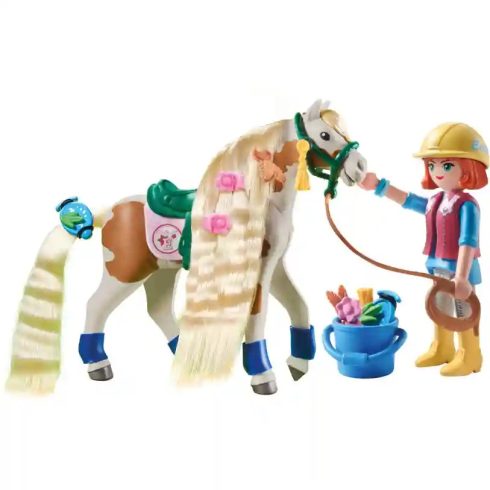 Playmobil 71639 Horses of Waterfall - Ellie és fésülhető Sawdust lova