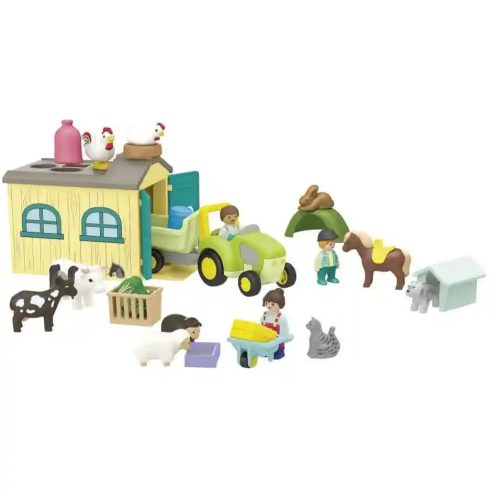 Playmobil 71656 Junior Farm traktorral, pótkocsival és állatokkal