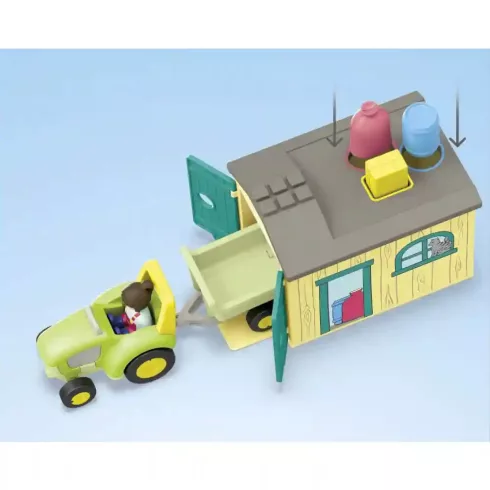 Playmobil 71656 Junior Farm traktorral, pótkocsival és állatokkal
