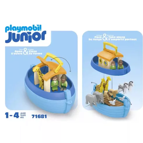 Playmobil 71681 Junior Hordozható Noé bárkája állatokkal