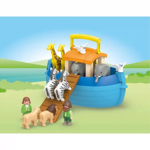 Playmobil 71681 Junior Hordozható Noé bárkája állatokkal