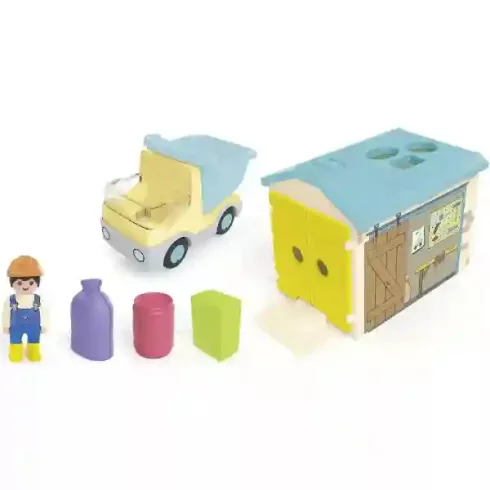 Playmobil 71686 Junior - Teherautó formaválogató garázzsal