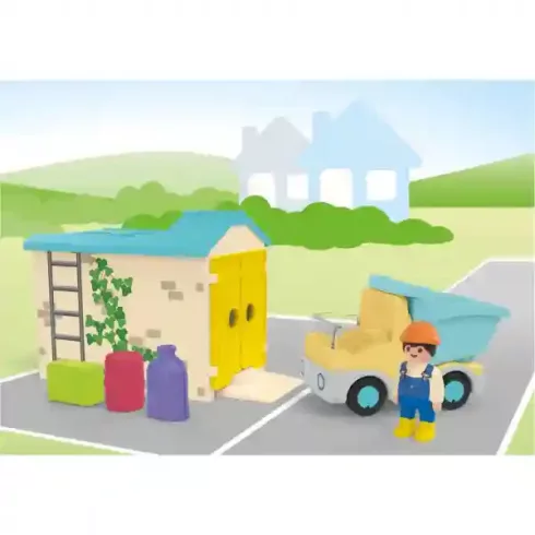 Playmobil 71686 Junior - Teherautó formaválogató garázzsal