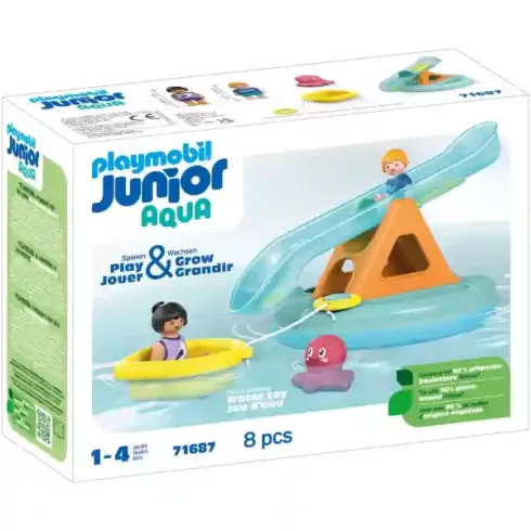 Playmobil 71687 Junior Aqua fürdőjáték vízicsúszdával