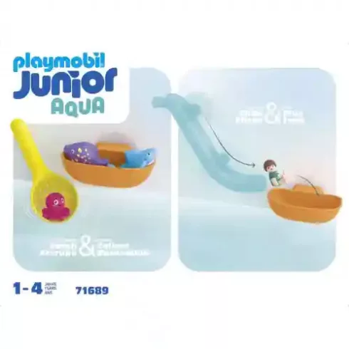 Playmobil 71689 Junior Aqua horgászos fürdőjáték tengeri állatkákkal