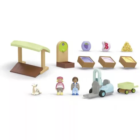 Playmobil 71691 Junior Biopiaci stand targoncával