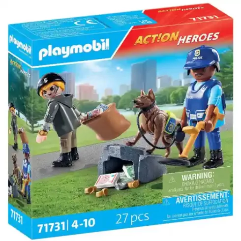 Playmobil 71731 Nyomkövetés rendőrkutyával