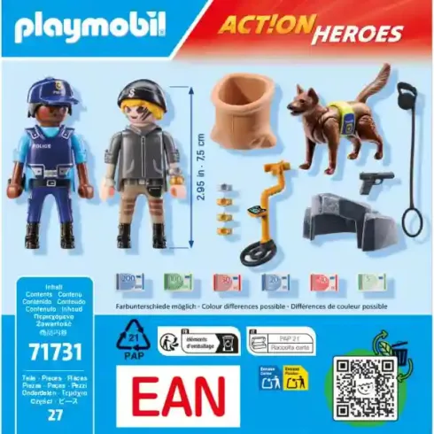 Playmobil 71731 Nyomkövetés rendőrkutyával