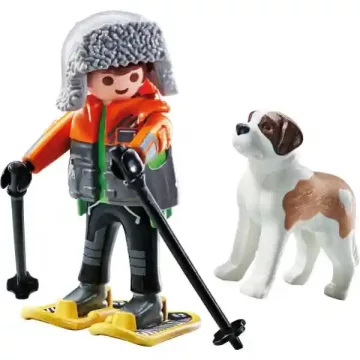 Playmobil 71741 Hótalpas túrázó bernáthegyi kutyával