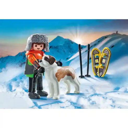 Playmobil 71741 Hótalpas túrázó bernáthegyi kutyával
