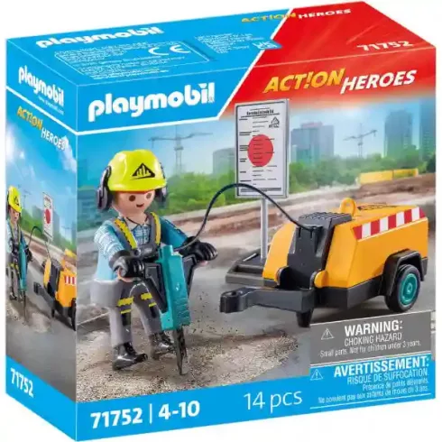 Playmobil 71752 Építőmunkás légkalapáccsal