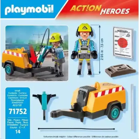 Playmobil 71752 Építőmunkás légkalapáccsal