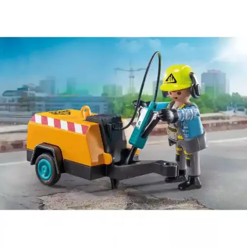 Playmobil 71752 Építőmunkás légkalapáccsal