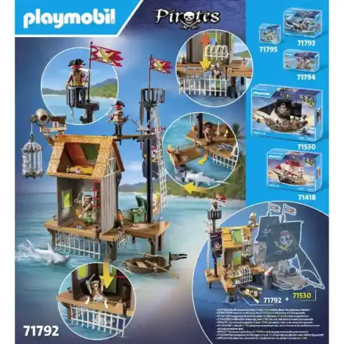 Playmobil 71792 Nagy kalózkikötő börtönnel és cápával