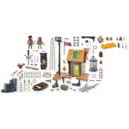 Playmobil 71792 Nagy kalózkikötő börtönnel és cápával