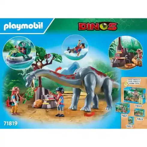 Playmobil 71819 Brachiosaurus dino légpárnás hajóval