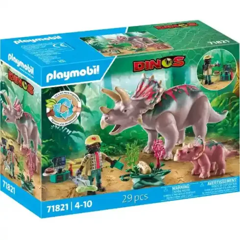 Playmobil 71821 Triceratops dino kicsinyével