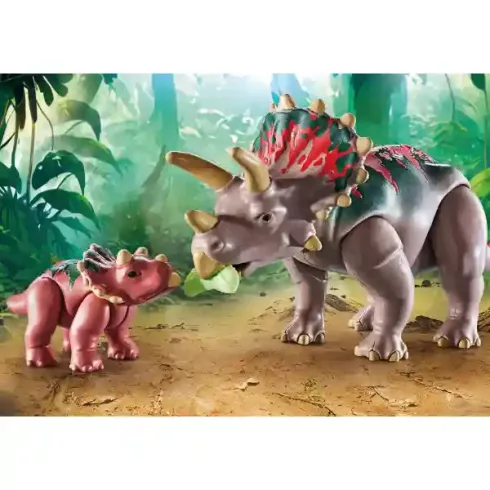 Playmobil 71821 Triceratops dino kicsinyével