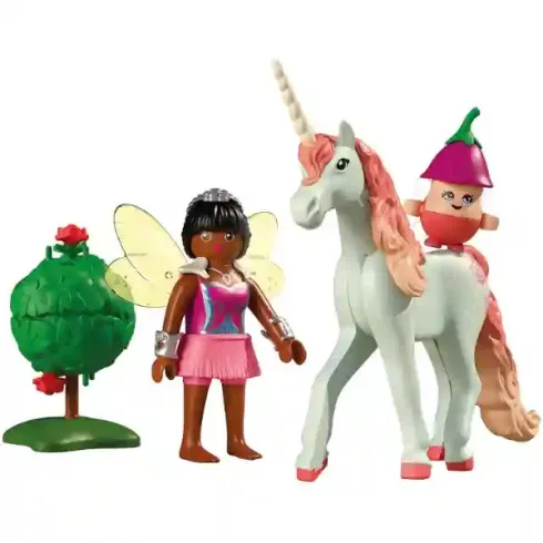 Playmobil 71841 Égi rózsa, a csillogó unikornis és tündér barátja