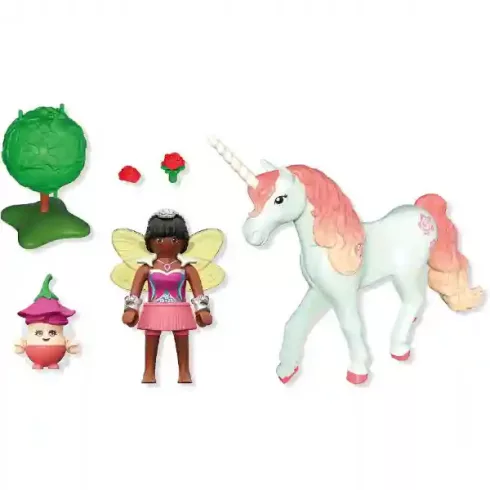 Playmobil 71841 Égi rózsa, a csillogó unikornis és tündér barátja