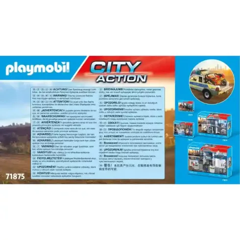 Playmobil 71875 Rendőrségi motoros és autós üldözés