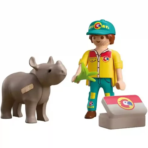 Playmobil 72025 Állatgondozó orrszarvúval