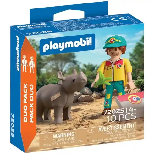 Playmobil 72025 Állatgondozó orrszarvúval