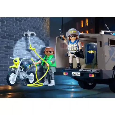 Playmobil 72066 SWAT rendőrautó a motoros bűnöző ellen